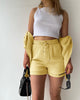 🌞Grande vente d'été 40% de réduction-chemise deux pièces à manches longues et short à cordon de serrage (sans Bandeau)