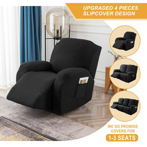 Housses pour fauteuils inclinables en jacquard pour 1/2/3 sièges