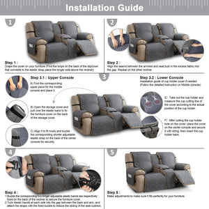 Bellaget™(🔥OFFRE SPÉCIALE - 30% DE RÉDUCTION) Housse de causeuse inclinable 100 % étanche avec console