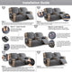 Bellaget™(🔥OFFRE SPÉCIALE - 30% DE RÉDUCTION) Housse de causeuse inclinable 100 % étanche avec console