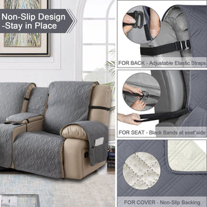 Bellaget™(🔥OFFRE SPÉCIALE - 30% DE RÉDUCTION) Housse de causeuse inclinable 100 % étanche avec console
