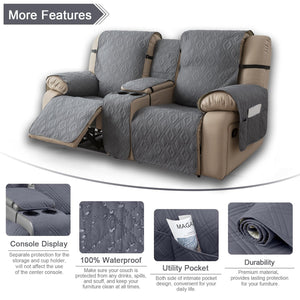 Bellaget™(🔥OFFRE SPÉCIALE - 30% DE RÉDUCTION) Housse de causeuse inclinable 100 % étanche avec console