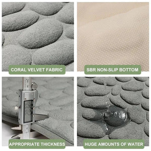 Tapis de bain antidérapant et ultra absorbant